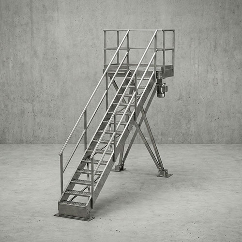 SwitchBack Stairs with Rest Landings every 12FT