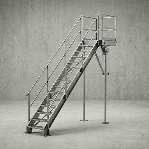 Wrap Around Stairs with Resting Landings every 12FT