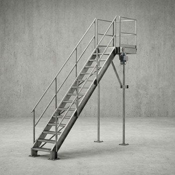 Wrap Around Stairs with Resting Landings every 12FT